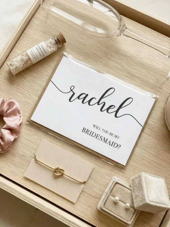 Personalized Name Rachel | Bridesmaid Proposal Card