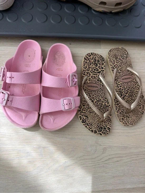 Birkenstock Kids Pink EVA Two-Strap Sandals