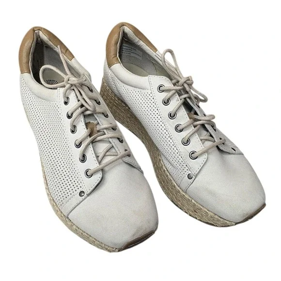 OTBT Meridian‎ Platform Espadrille Sneakers Leather Lace Up travel Comfort 9.5