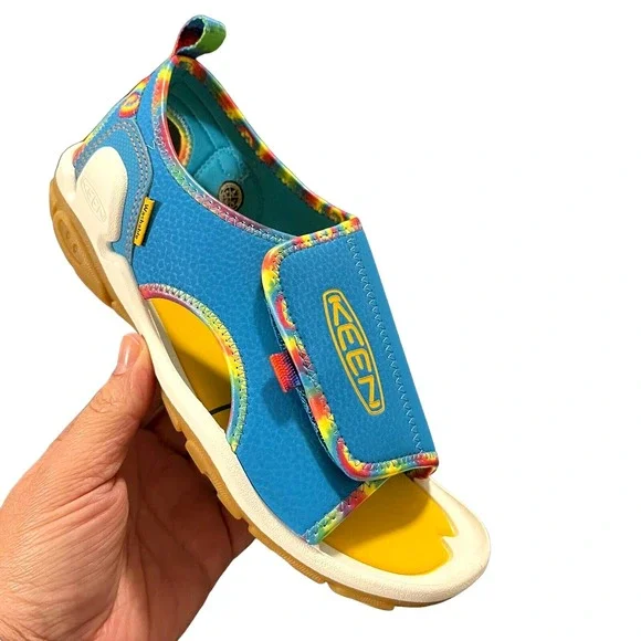 KEEN Youth Girls Sport Outdoor‎ Sandals Size 4 Blue- Tie Dye Adjustable Washable
