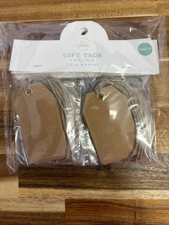 Kraft Paper Gift Tags with Twine - 10ct x 6