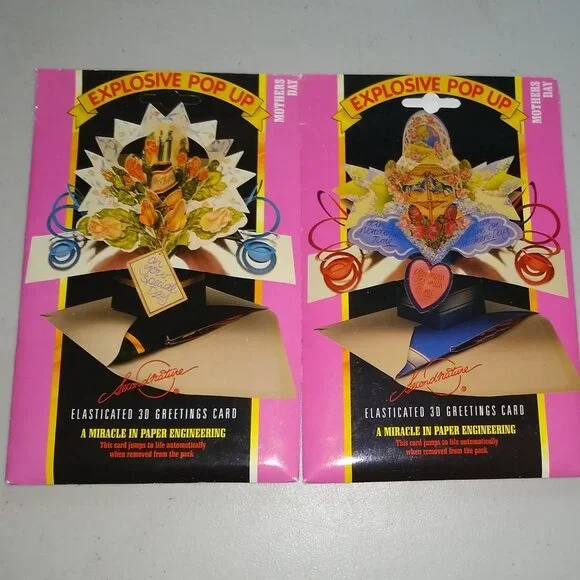 Vintage Second Nature Mother's Day pop up 3 D Greeting cards 1993