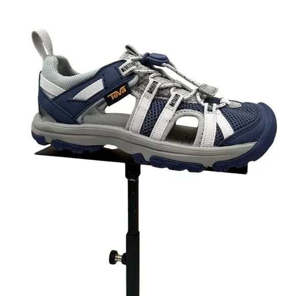 Teva Manatee Boys Girls Sport Sandals Size 11 Gray Navy Blue Closed Toe Shoes‎