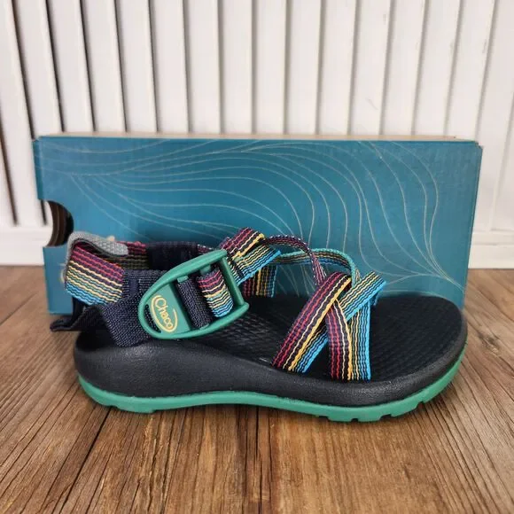 Chaco ZX/1 Ecotread Kids Sz 10M Rising Navy Blue Strappy Beach Sandals JCH180386