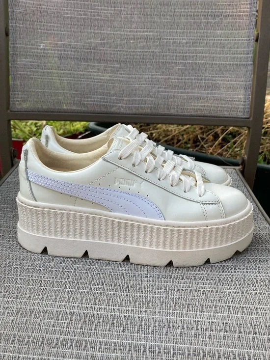 Fenty Puma by Rihanna white platform cleated creepers women's 8