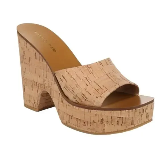Veronica Beard Paulita Cork Women's Tan Platform Wedge Sandals NWTS size 10