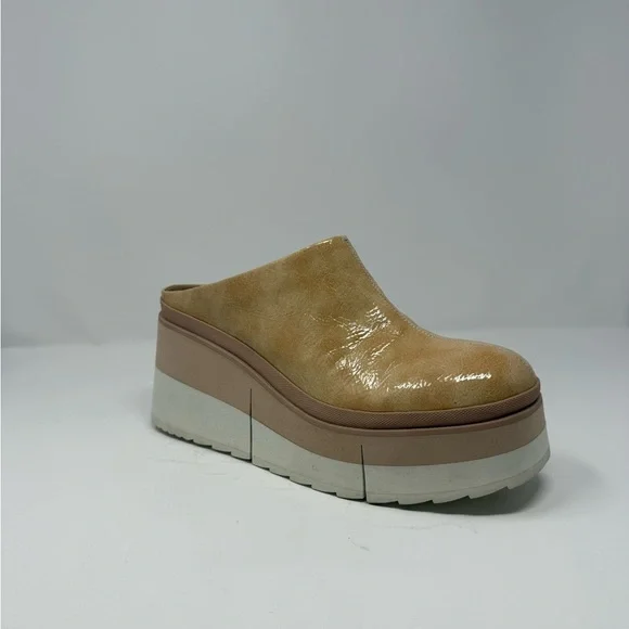 Naked Feet Coach Platform Clogs Size 10