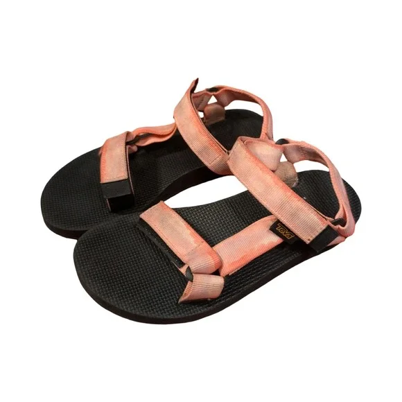 Teva Original Universal Sandals Kids 5 Pink Orange Tie Dye‎ Strappy Hiking