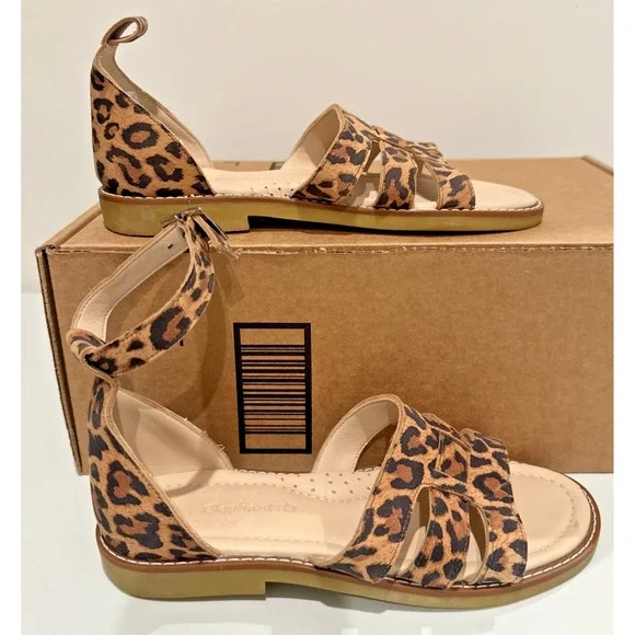 Elephantito Girl Size EU 33/US 2 Lucia Sandals Leopard ‼️READ‼️