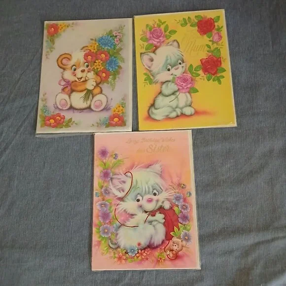 Vintage Astrogreen Greetings: Birthday Greeting Card for Sister & Mum New