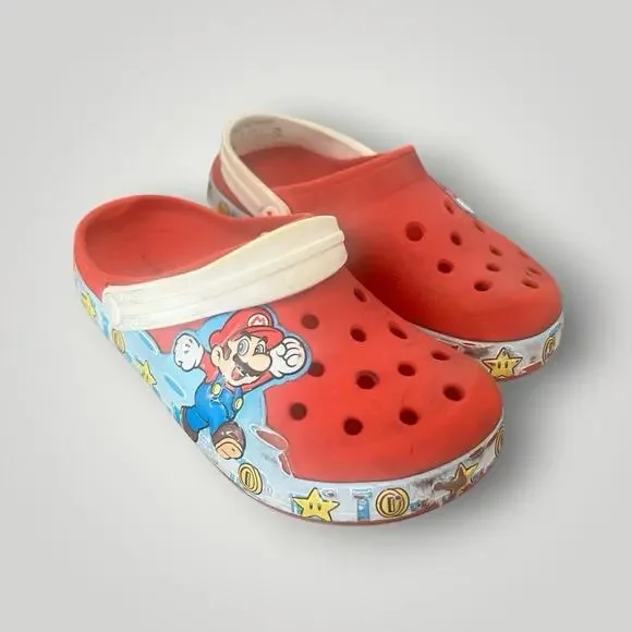 SIZE 12C - Crocs x Super Mario Classic Clog Special Addition Kids Boys Unisex