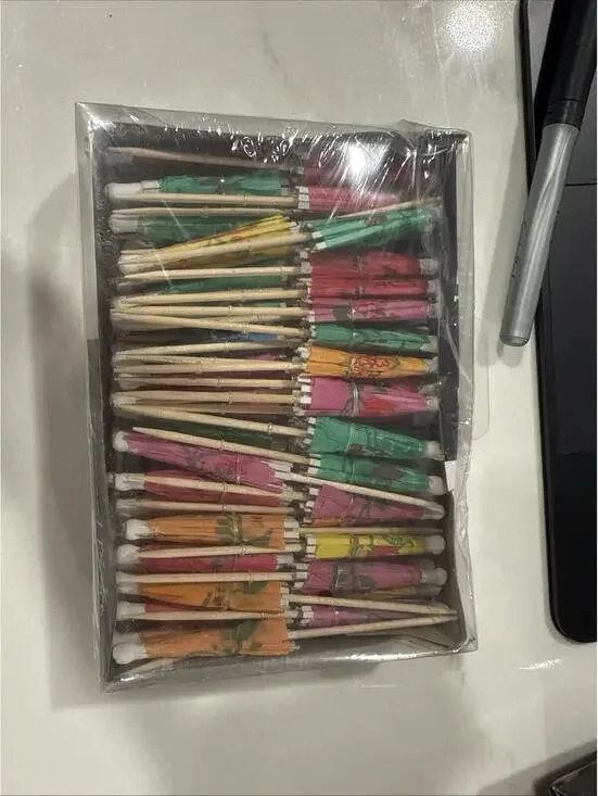 Drink Cocktail Picks Umbrellas Assorted 100 Ct
