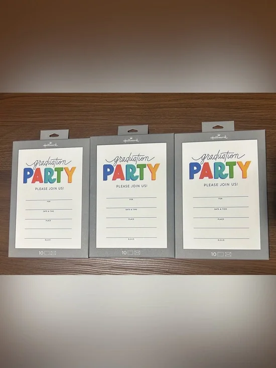 Hallmark Graduation Party Invitations 🎓 3 packs = 30 invitations total