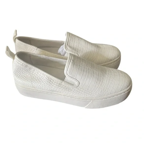 ABOUND Norah White Croc-Embossed Slip-On platform Sneakers size 9