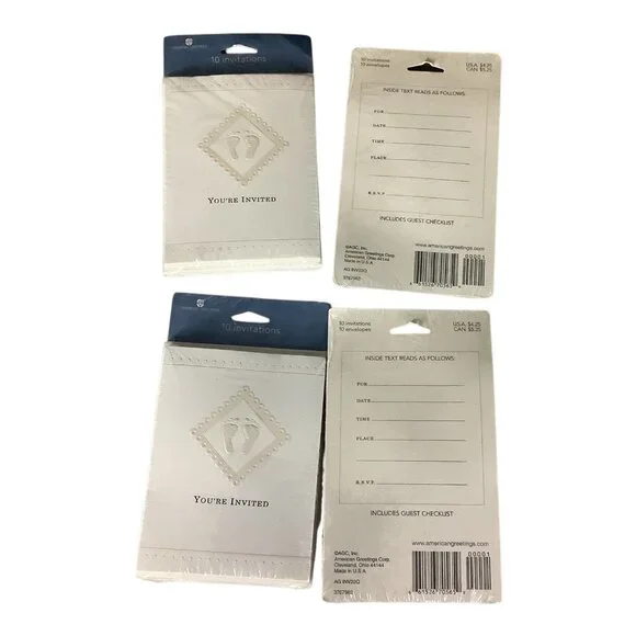 Youre Invited‎ Baby Shower Invitations 4 Pack (10 Each) By American Greetings