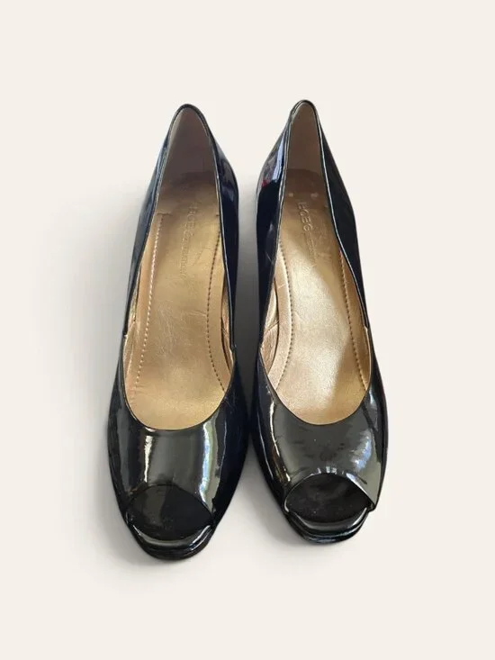 BCBG Platform Peep Toe Wedges