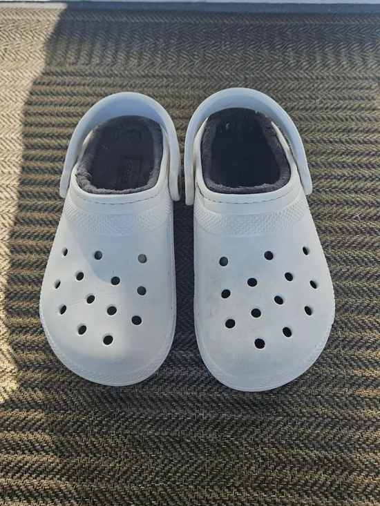 Kids White Clog Sandals with Soft Black Lining