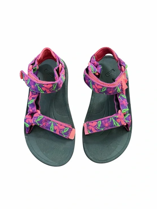 Teva Hurricane XLT 2 Kids Sandals Flower Loom Dark Olive Youth Size 3