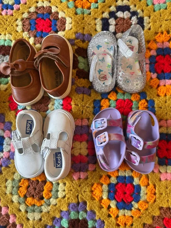 Size 4 Girl Toddler Shoes- 4 Pair Bundle