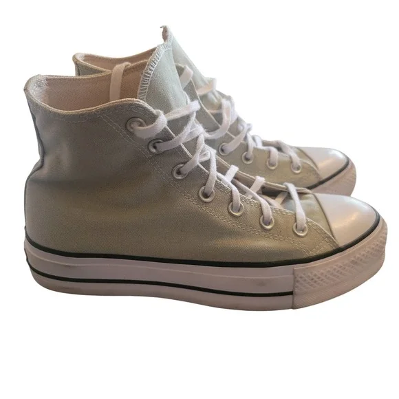 Converse Chuck‎ Taylor All Star Lift High Top Platform Sage Green Sneakers W7