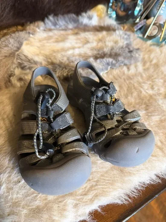 Kids Grey Outdoor Sandal with Protective Toe 11 (3045A)