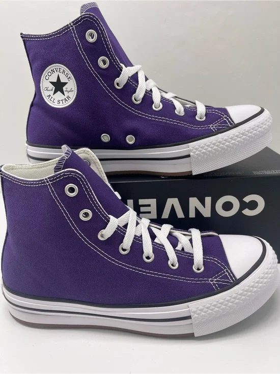 Converse WMNS CTAS EVA LIFT HI BLACKBERRY JAM/WHITE/EGRET Platform Sneakers