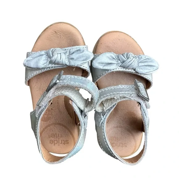 Stride Rite‎ Whitney Sandals Iridescent Silver Toddler Size 5