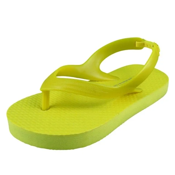 Old Navy Girls Flip Flop Shoes Yellow Synthetic Pull On Size‎ T 8 Medium