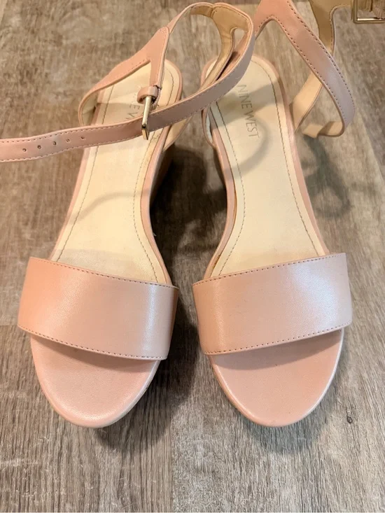Nine West Blush Pink Ankle Strap Sandals