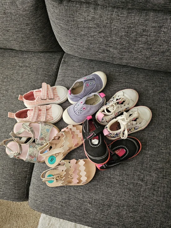 A Bubdle Of 6 Pairs Shoes  - Multiple Styles Size 5-9 Toddler Girl