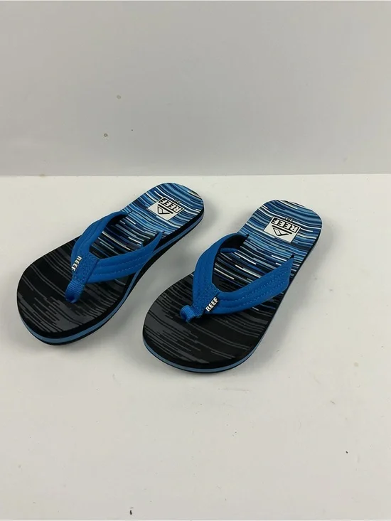 Reef kids Black and Blue Striped Flip Flops