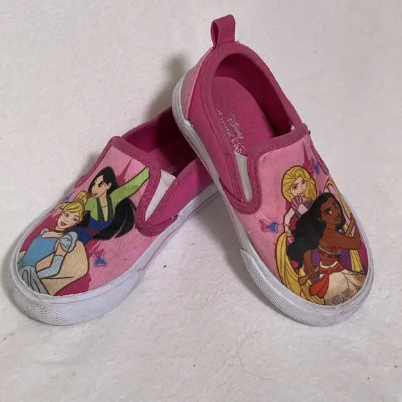 Disney Princess Sneakers Size 7 Pink Multicolor