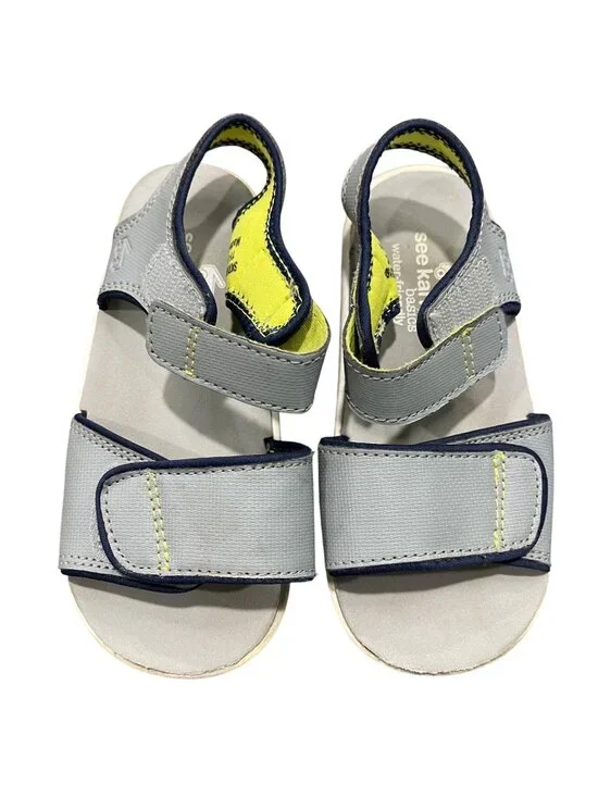 See Kai Run Basics Logan Sandals Toddler Size 10 Gray Adjustable Hook‎ and Loop