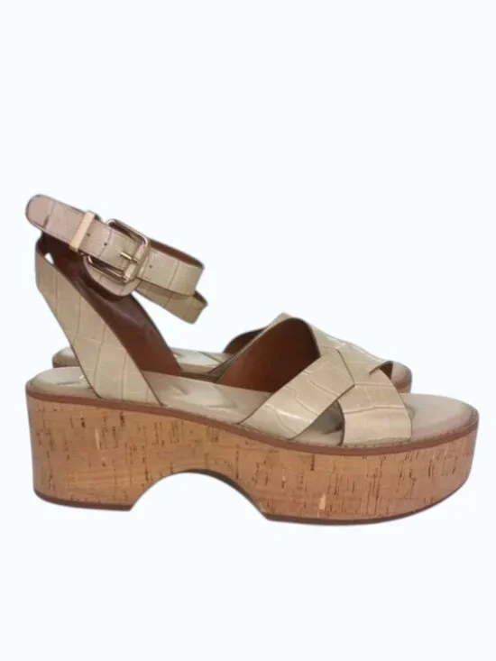 Franco Sarto's Sand 'Sabello' Platform Sandal Shoe Size 9.5