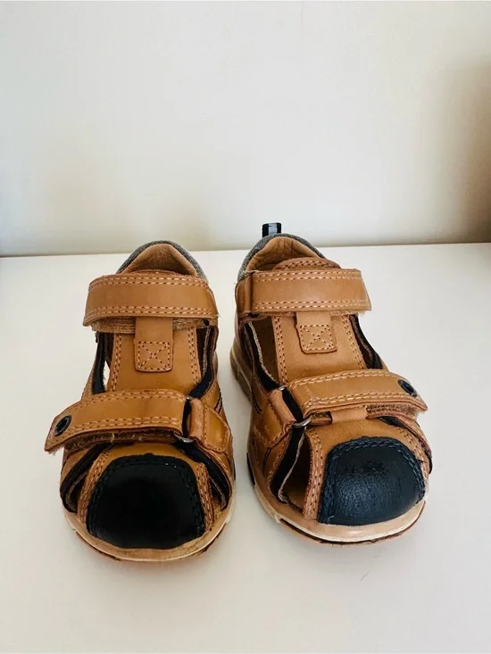 Baby Boy Brown Closed Toe Summer Shoes - 6 Toddler