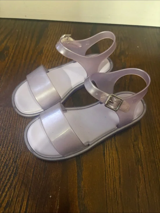 Mini Melissa ' Lilac Jelly Sandals with Buckle Closure