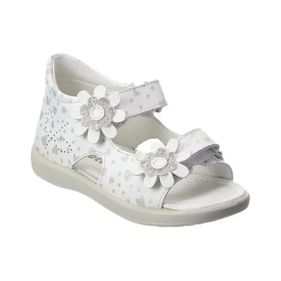 Naturino Falcotto Mongy Leather Sandal, White