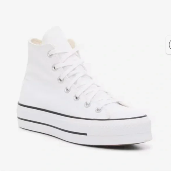 White Converse High-Top Canvas Sneakers