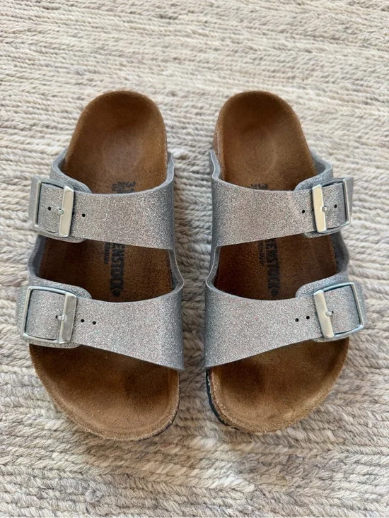 Birkenstock Arizona Kids Sandals EU 31 | Silver Glitter | Excellent Condition