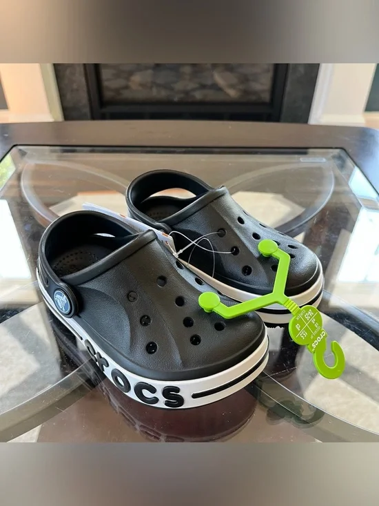 C8 Crocs Bayaband Clogs Kids Black/White