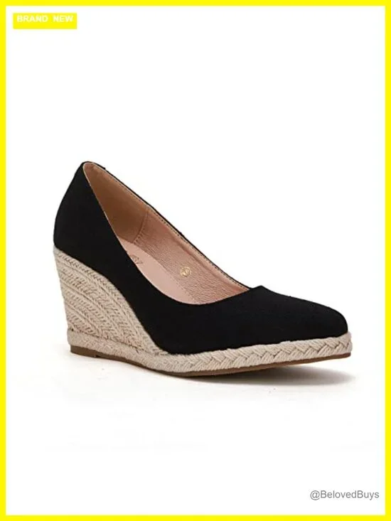 Platform Espadrilles Wedge Sandals Slip On Closed Toe Comfortable Pumps