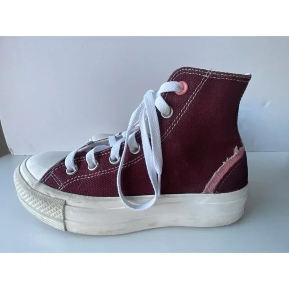 Converse Chuck Taylor‎ All Star Lift Platform High Top Dark Cherry Women's 6.5