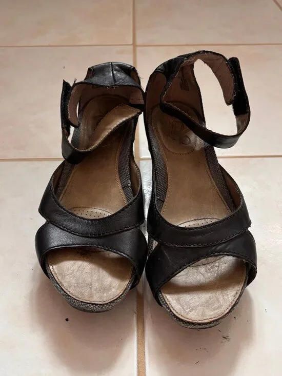 OTBT Platform Wedge Heel with Velcro Adjustable Strap