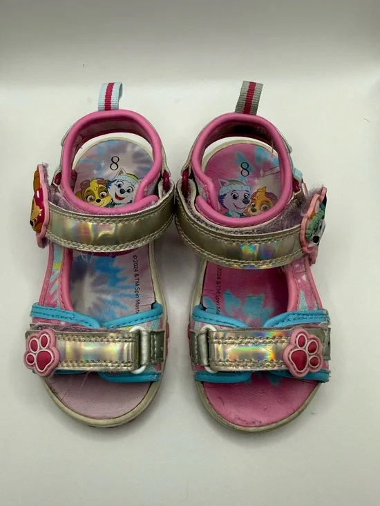 Paw Patrol Pink, Silver & Blue Light-Up Girls' Sandals