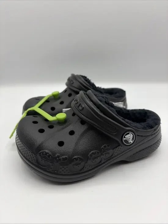 Crocs Baya Lined Clog T Shoes 207501-001 Sandal Kids Size C9