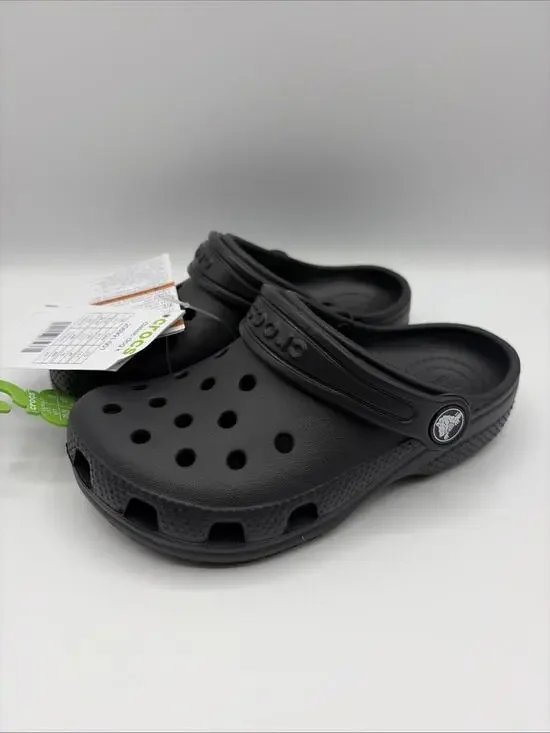 Crocs Classic Clog K Black Shoes 206990-001 Sandal Kids Size C11