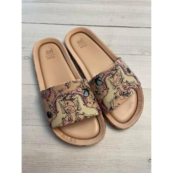 Mel by Mini Melissa Unicorn slides size 4‎