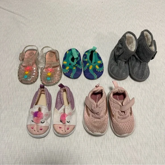 Baby Girl Shoes Size 3-5 Mixed Brands Water Shoes Jelly Sandals Boots‎