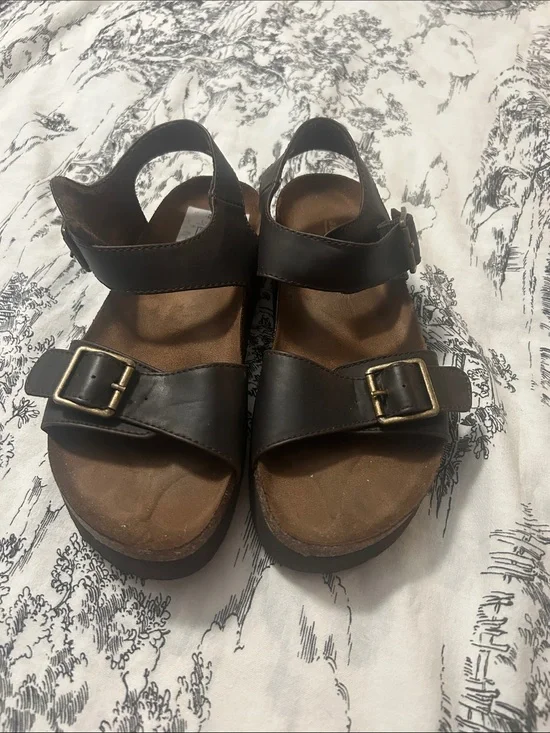 Cliffs by WHITE MOUNTAIN Dark Brown woman  Buckle Sandals