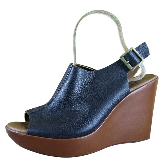 Korks Women  Platform Black Leather Pump 9 Medium  Used 2025‎